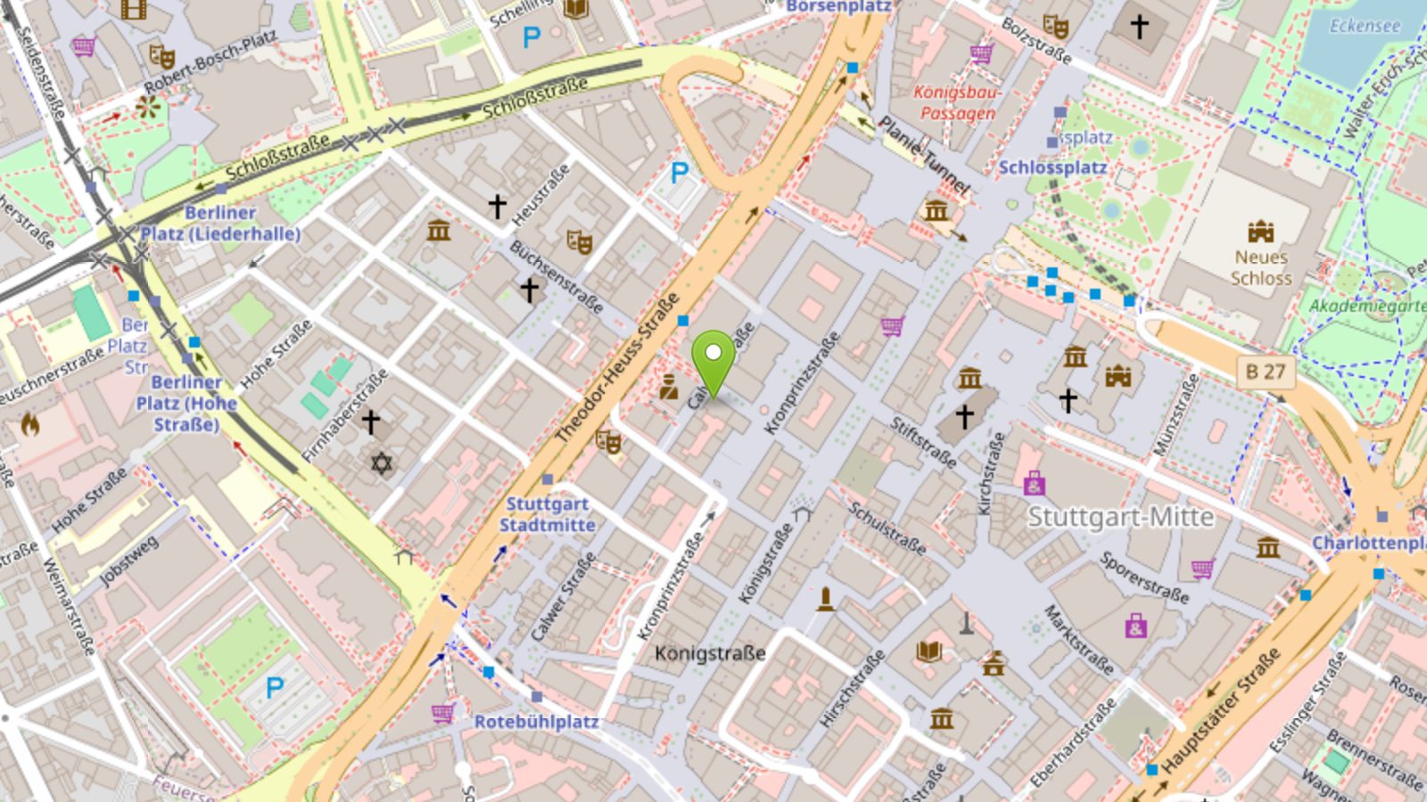 Karte: Calwer Straße 11, 70173 Stuttgart